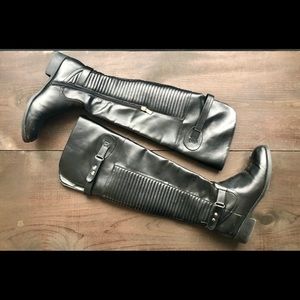 Black over the knee boots